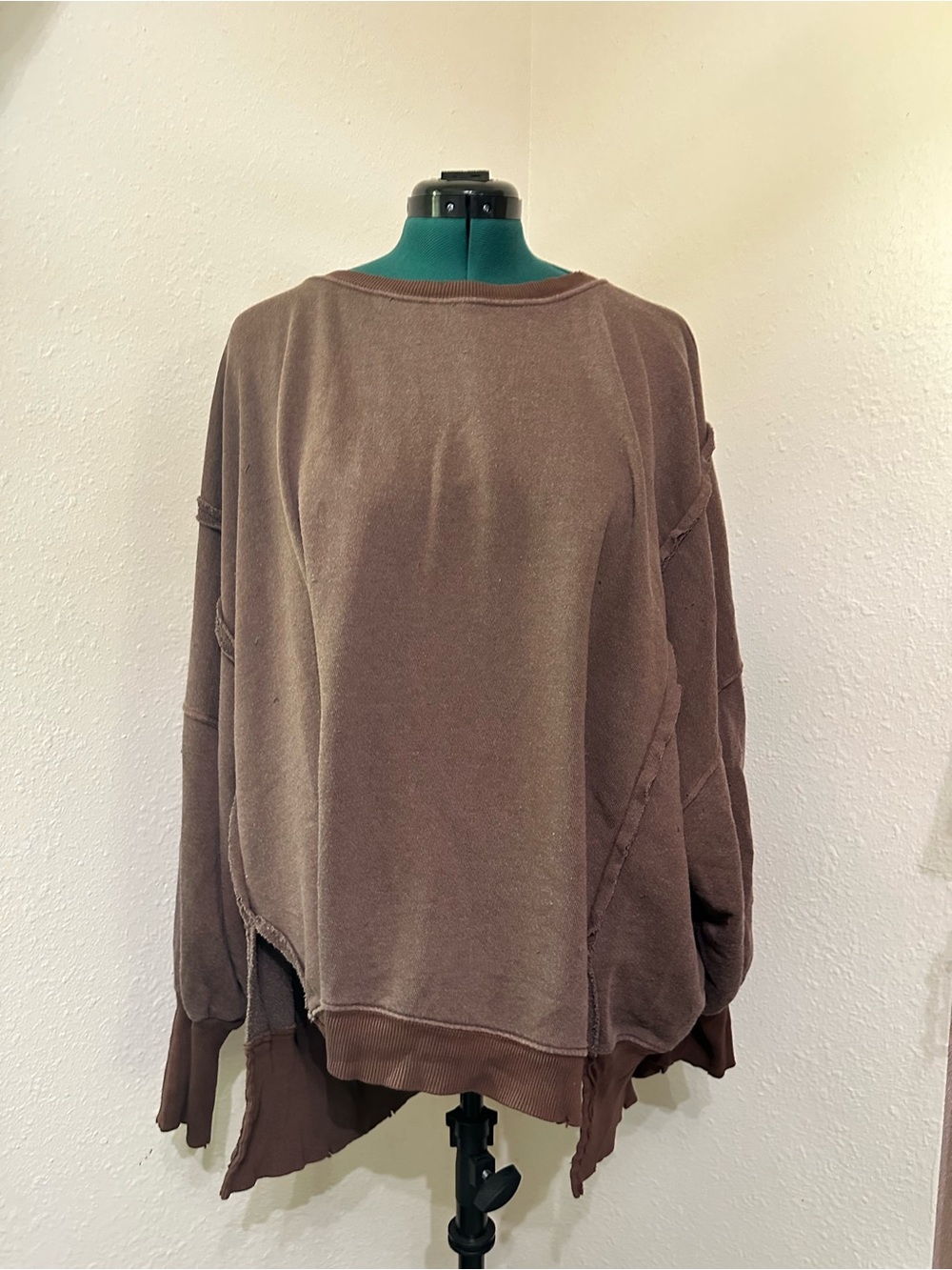 We The Free Dusty Mauve Terry Pullover Sweater